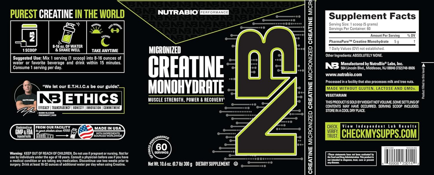 Nutrabio - Creatine Monohydrate