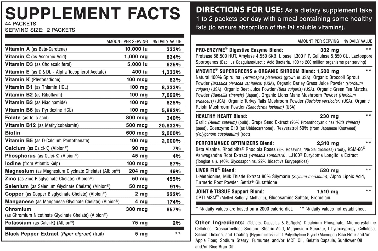 Myogenix Myovite Multivitamins